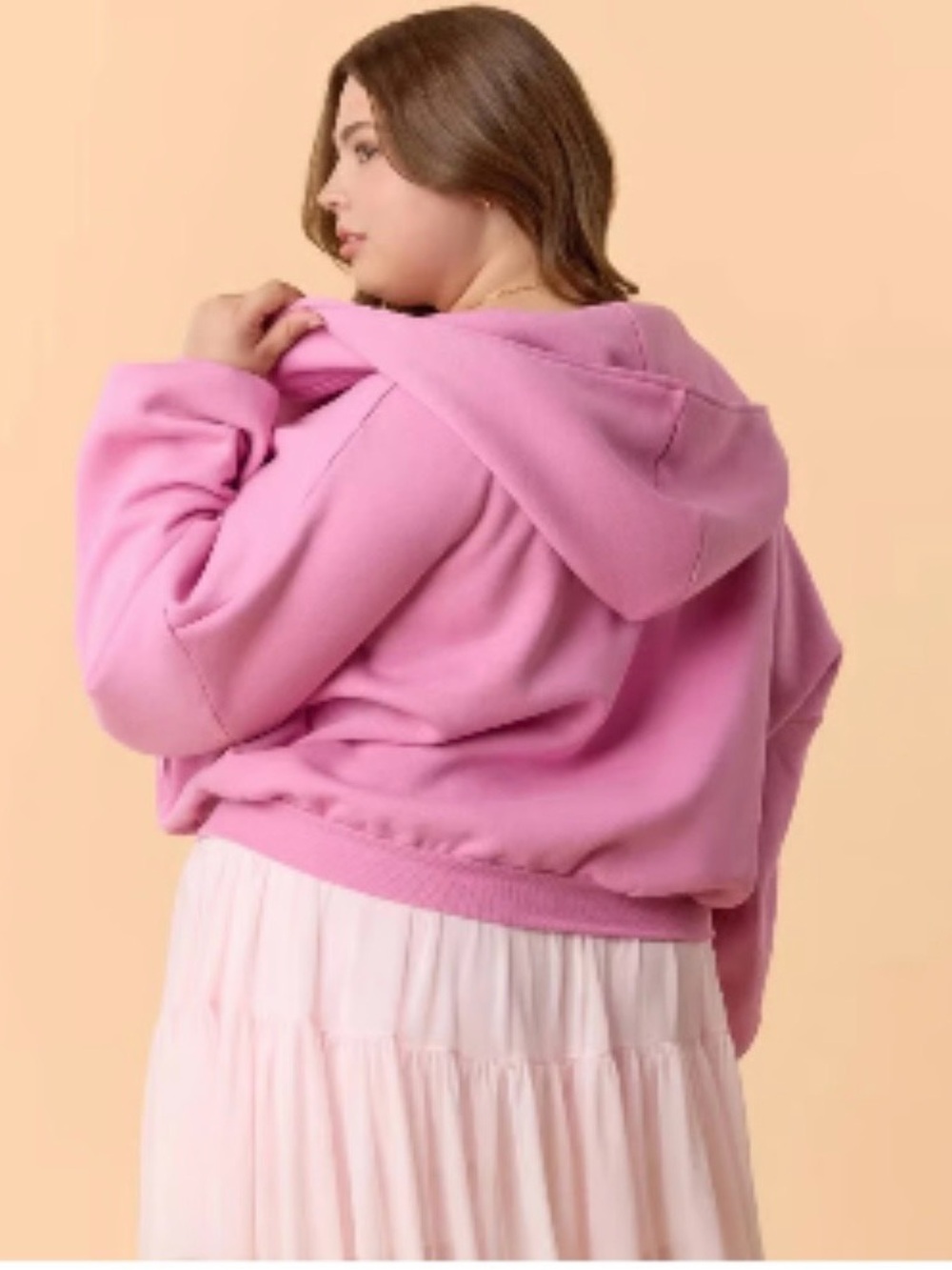 NWT Blogilates Popflex Pink Marshmallow Full
Zip Hooded Sweatshirt size XL - Picture 2 of 5